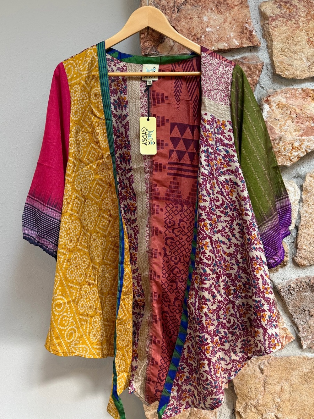 Jaded Gypsy Colorful Patchwork Boho Kimono